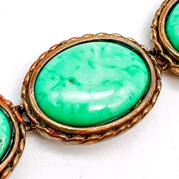 AMRITA SINGH Faux Green Turquoise Copper Chain Link Necklace - Picture 4 of 7